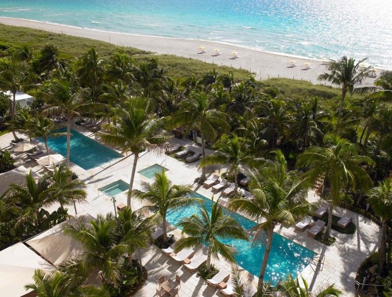 Breathtaking oceanfront view from Grand Beach Hotel in Miami Beach.
