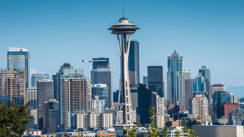 view of seattle skyline and space needle